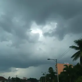 Indaiatuba dia nublado com tempestades